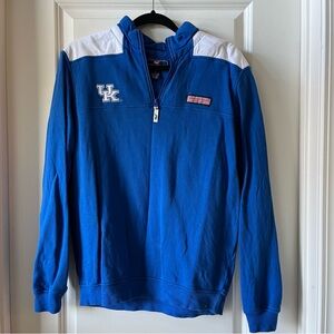 Vineyard Vines Blue and White Zip Up Sweater